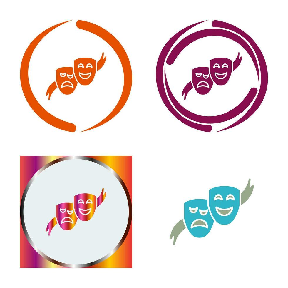 Theater Masks Vector Icon