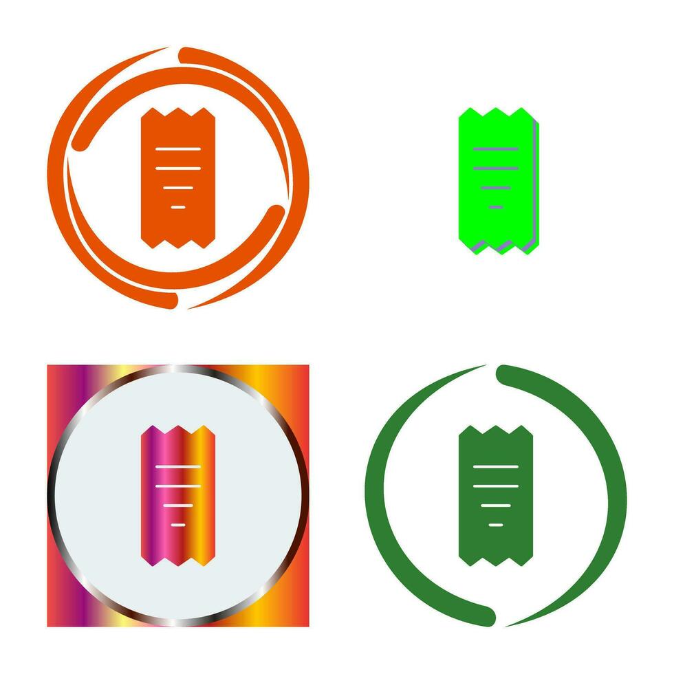 Unique Receipt Vector Icon