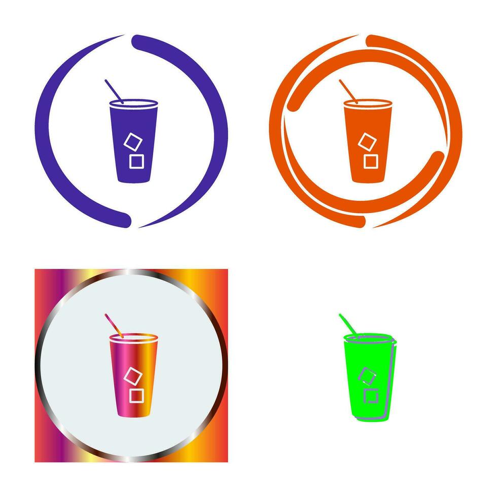 Iced Coffee Vector Icon