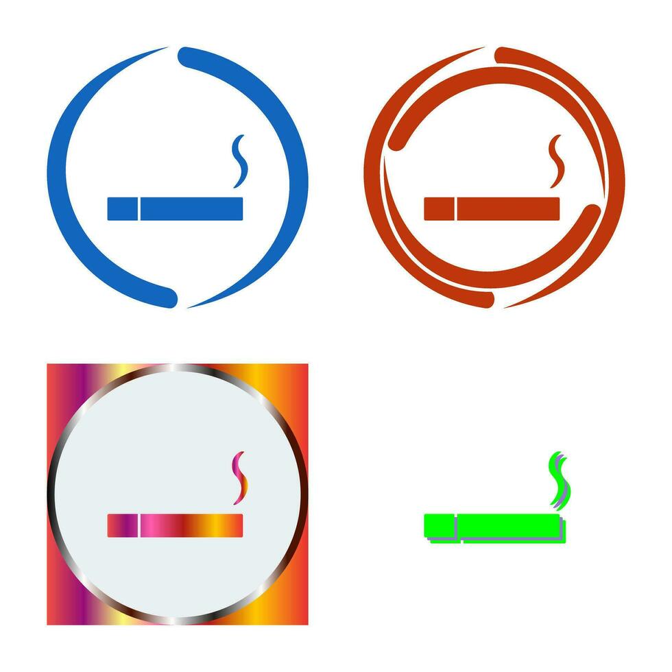 Unique Lit Cigarette Vector Icon