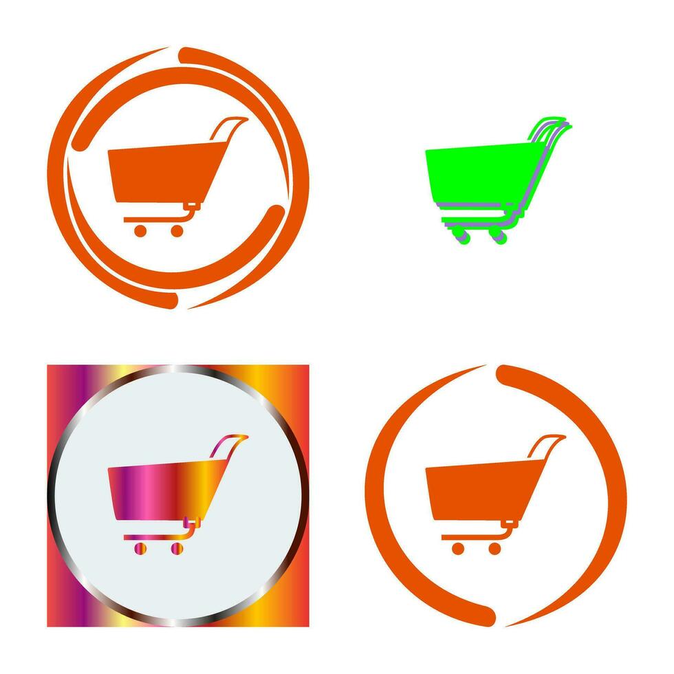 Unique Shopping Cart Vector Icon