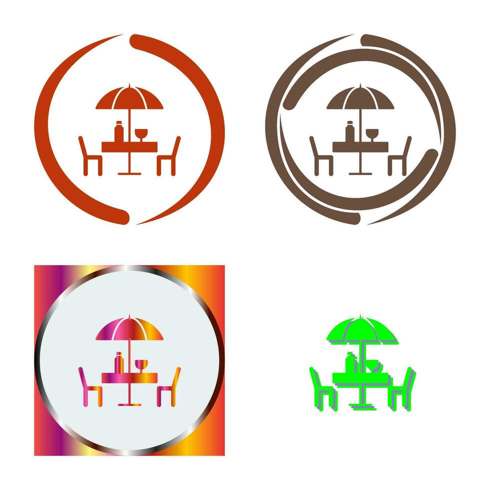 Unique Cafe Table Vector Icon