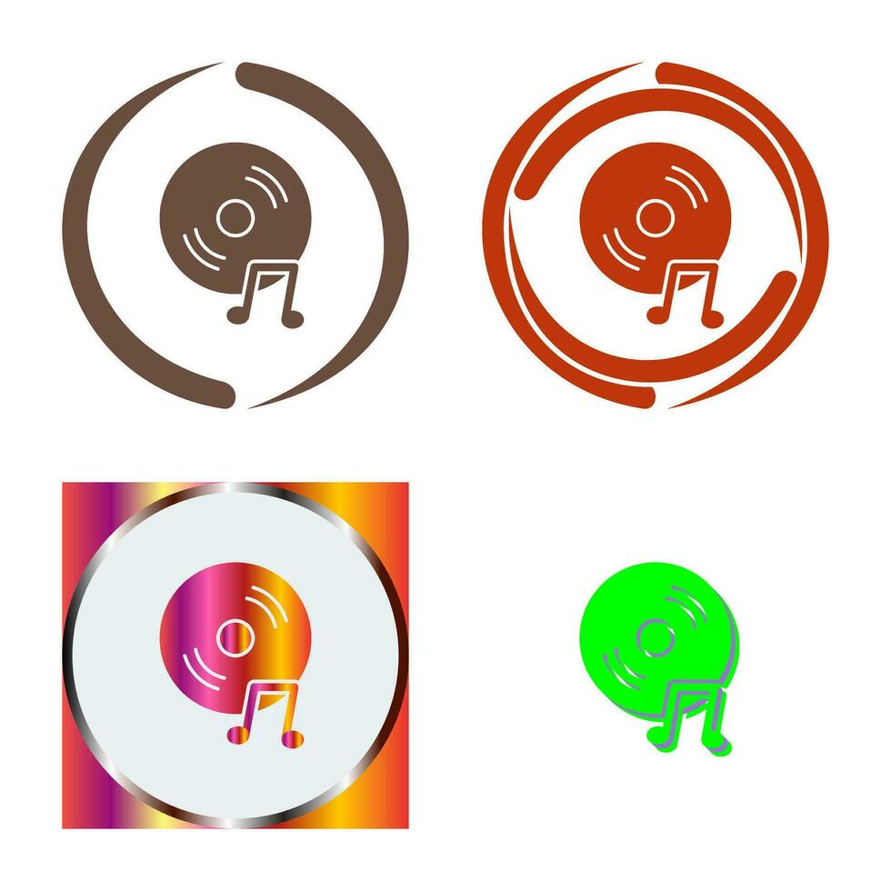 Unique Music CD Vector Icon