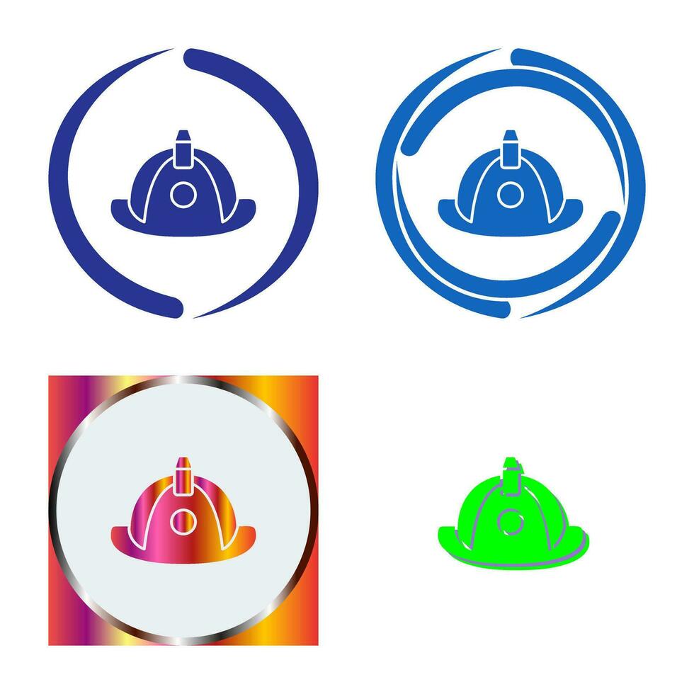 Unique Firefighter Hat Vector Icon