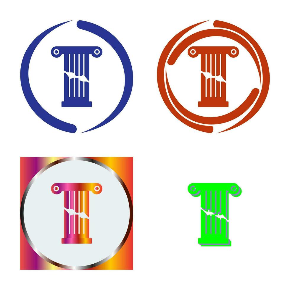 Broken Pillar Vector Icon
