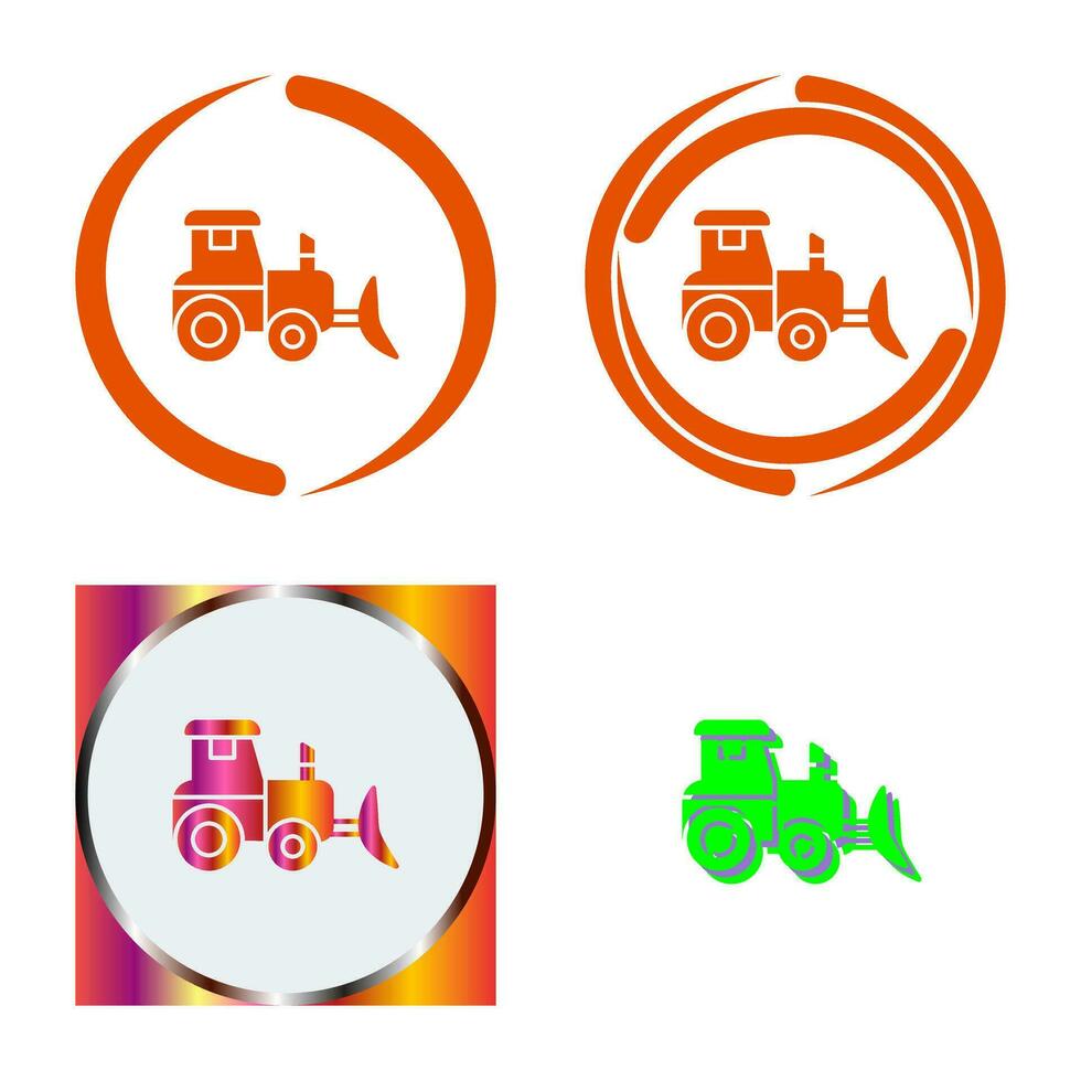 Industrial Tractor Vector Icon