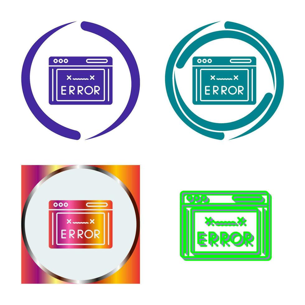 icono de vector de código de error