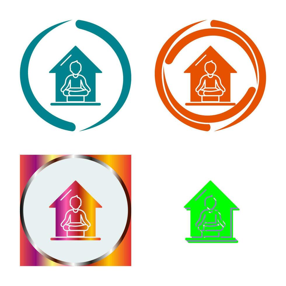 Yoga At home Vector Icon