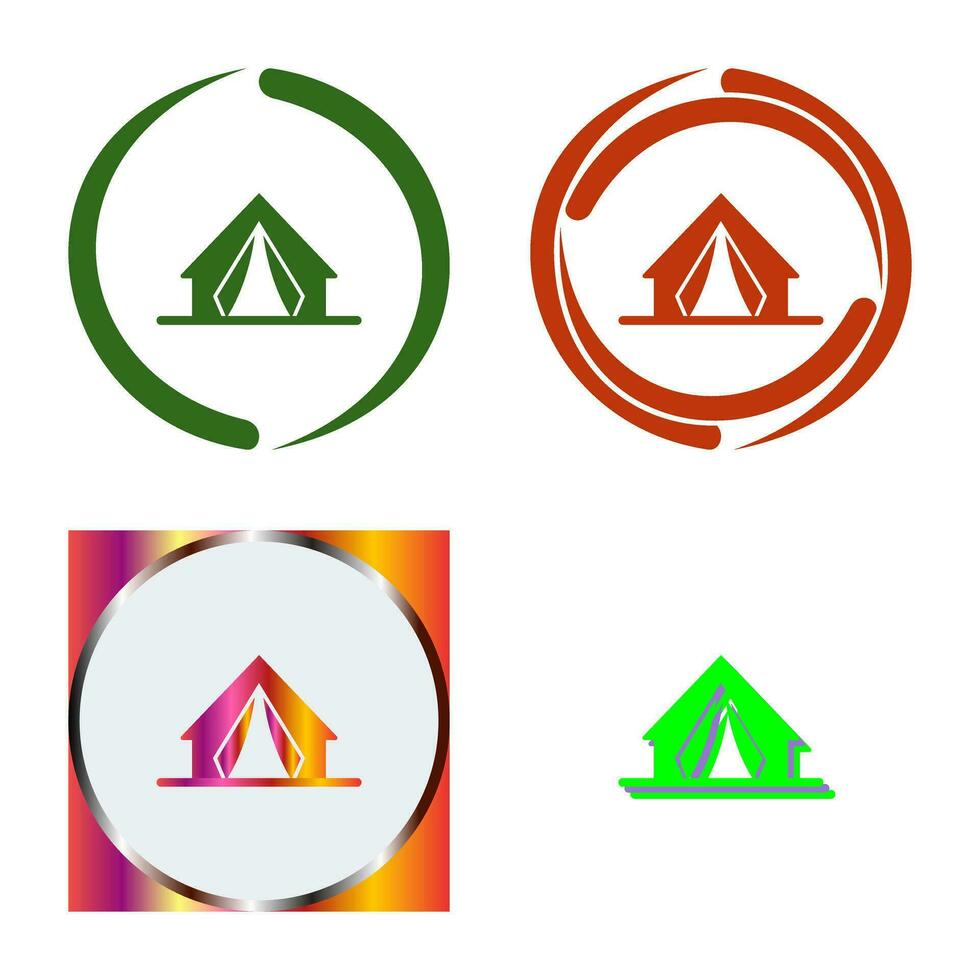 icono de vector de campamento