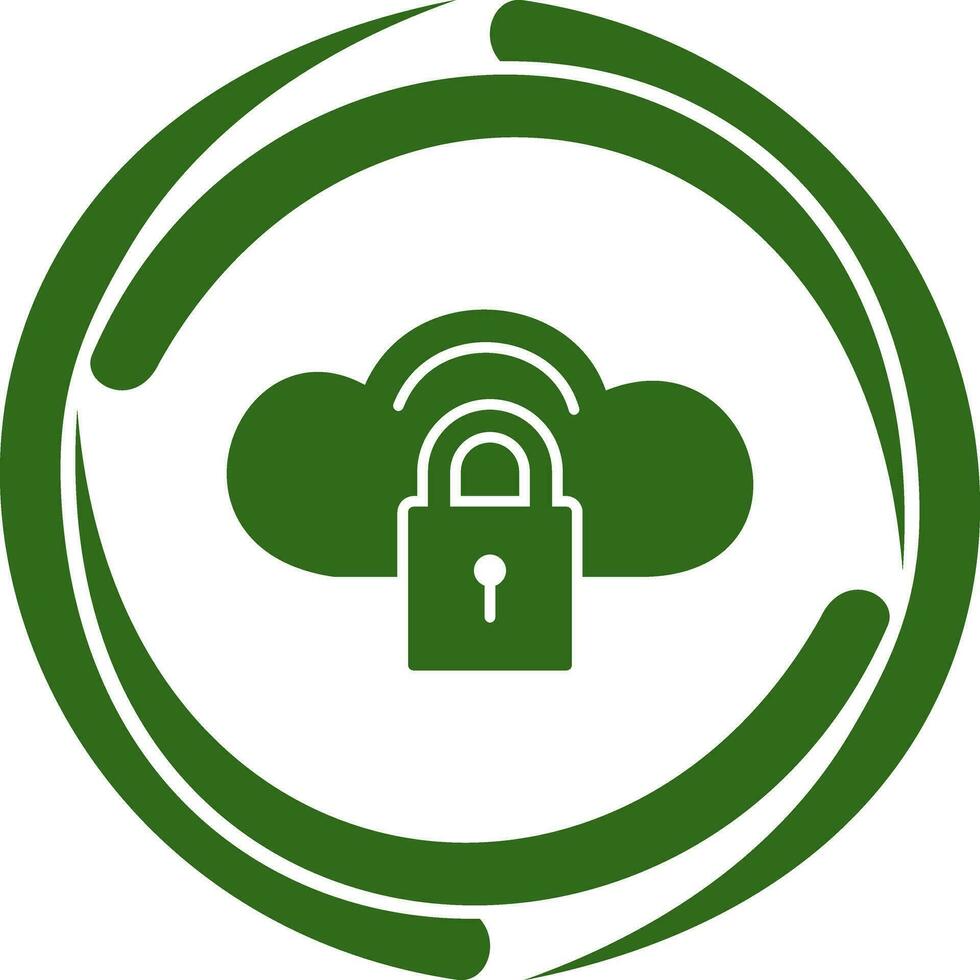 Secure Cloud Vector Icon