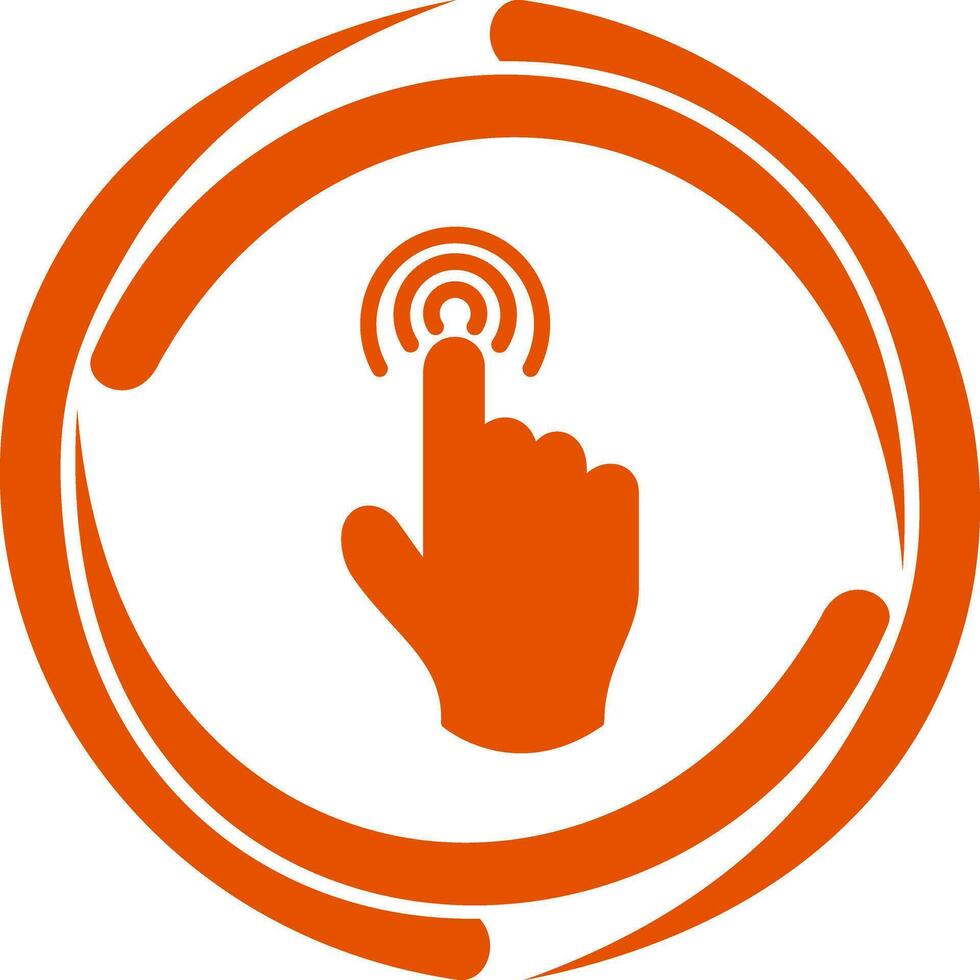 Danger of Hand Press Vector Icon