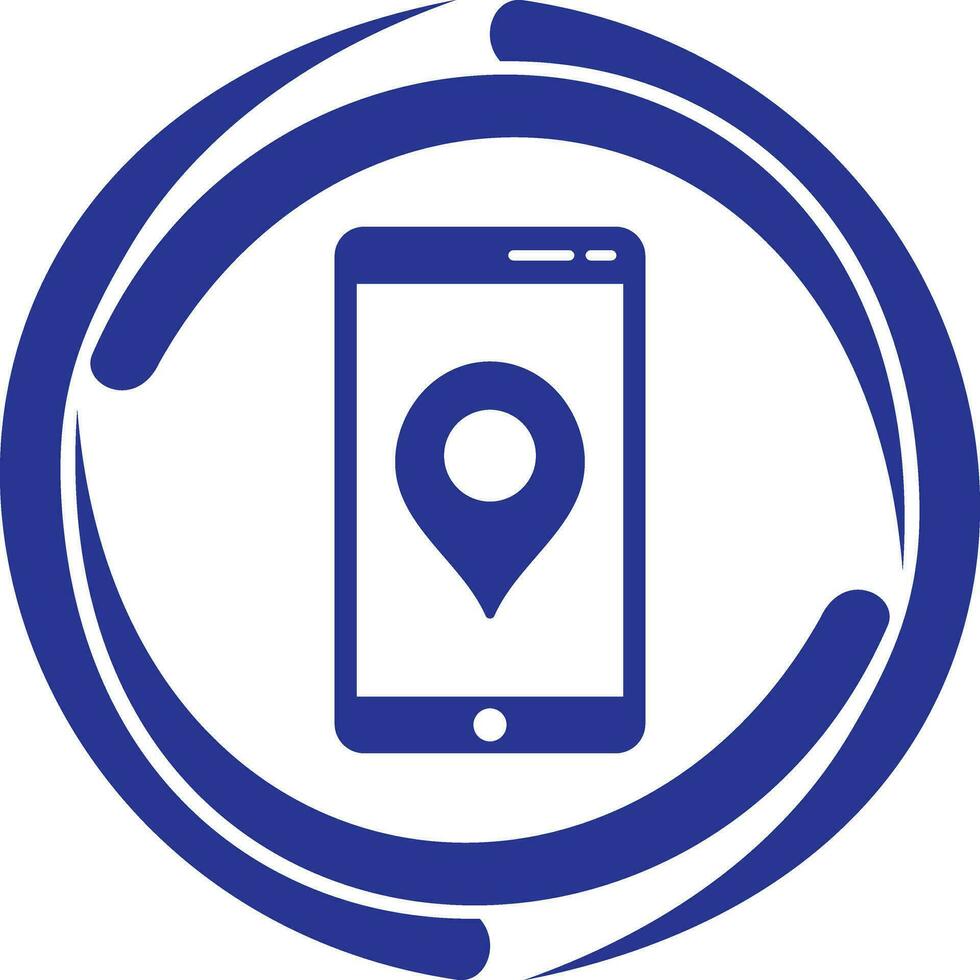 icono de vector de servicio gps único