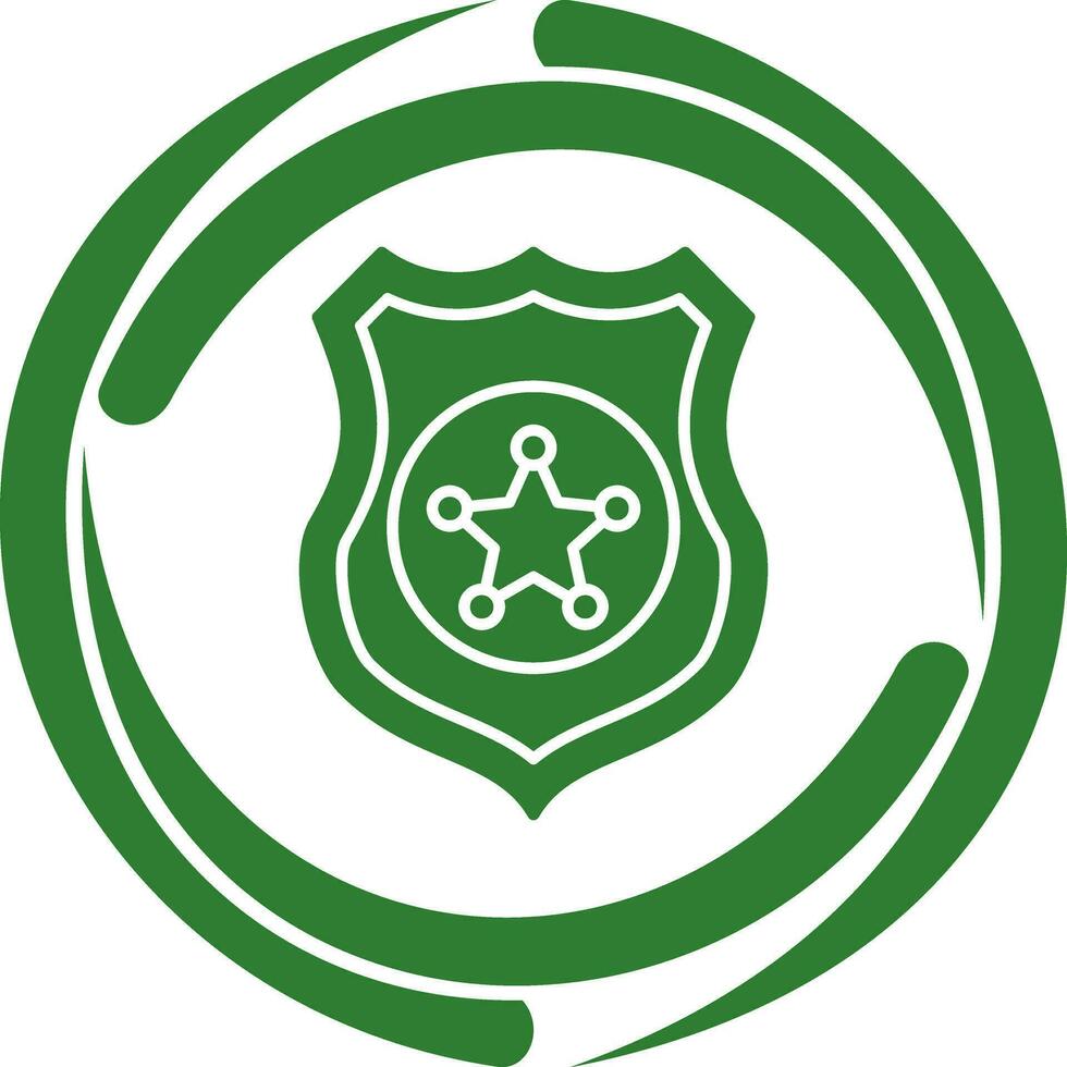 icono de vector de escudo de policía