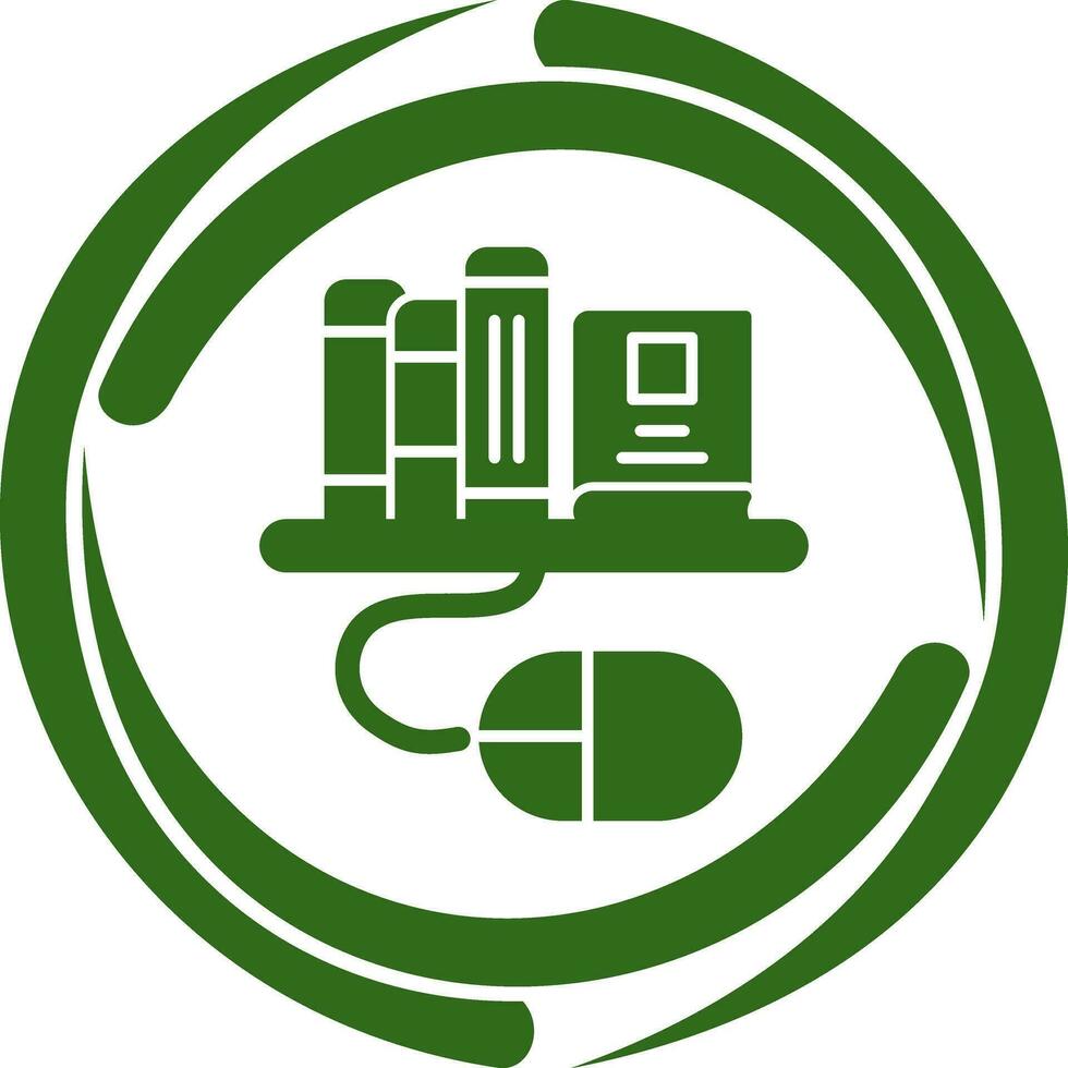 Digital Library Vector Icon