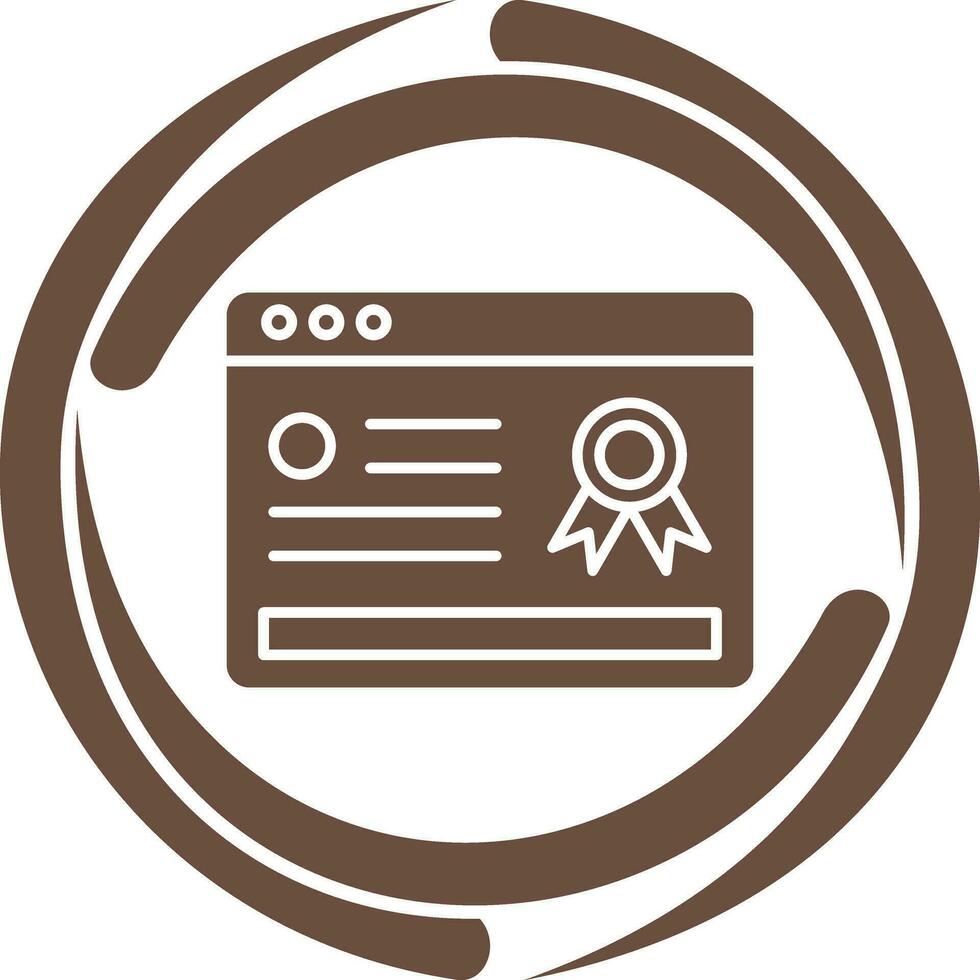 Online Certificate Vector Icon