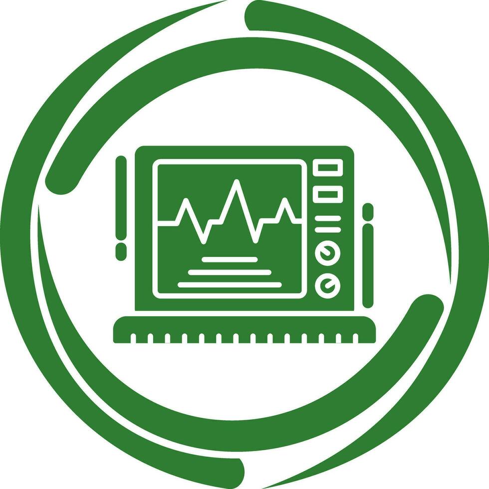 icono de vector de monitor de electrocardiograma