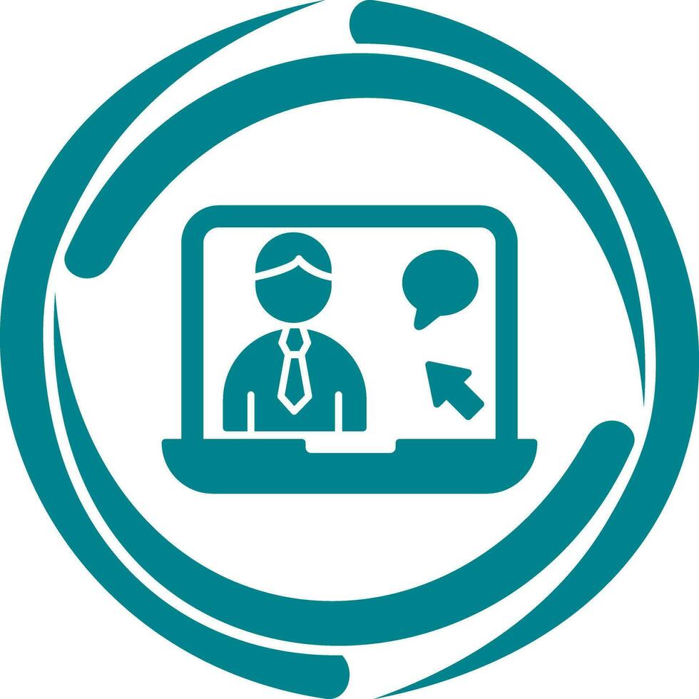 Online Interview Vector Icon