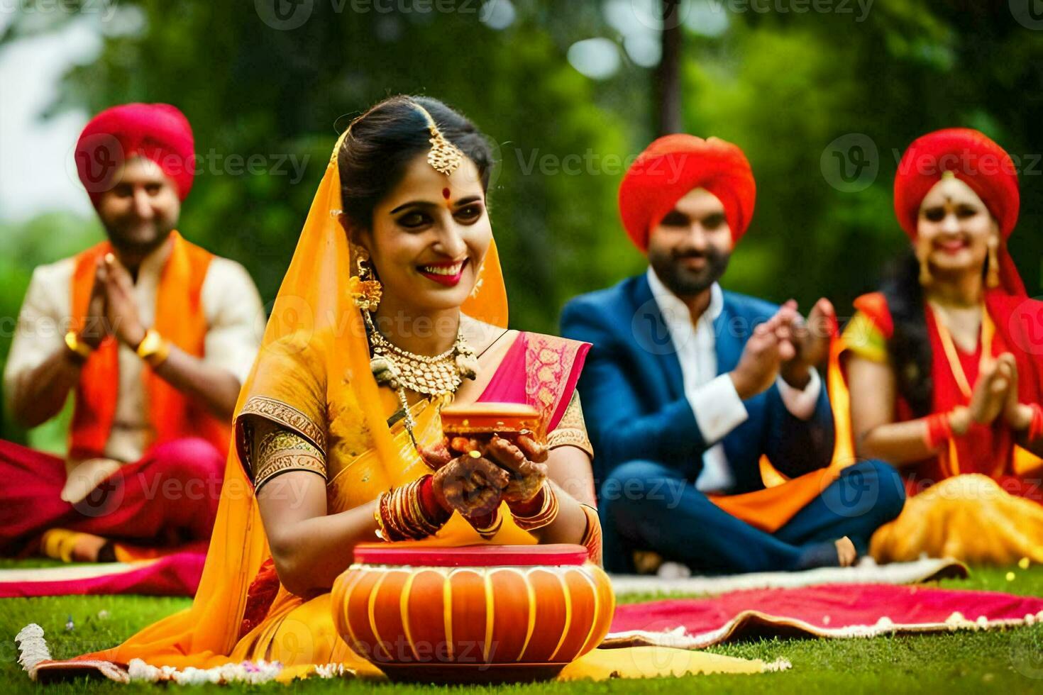 indian wedding in delhi. AI-Generated photo