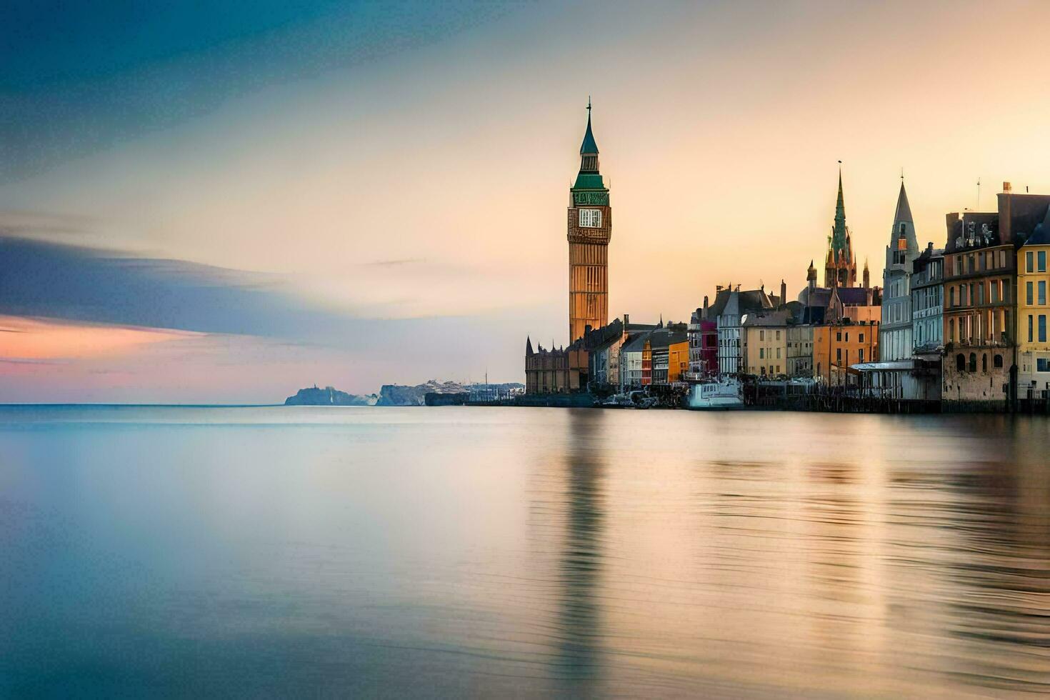 the big ben clock tower in london, england. AI-Generated photo
