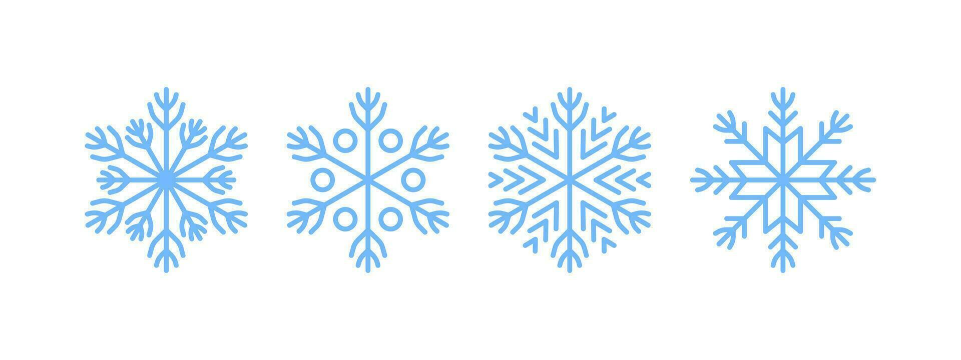 copos de nieve icono colocar. copos de nieve insignias copo de nieve diferente iconos vector escalable gráficos