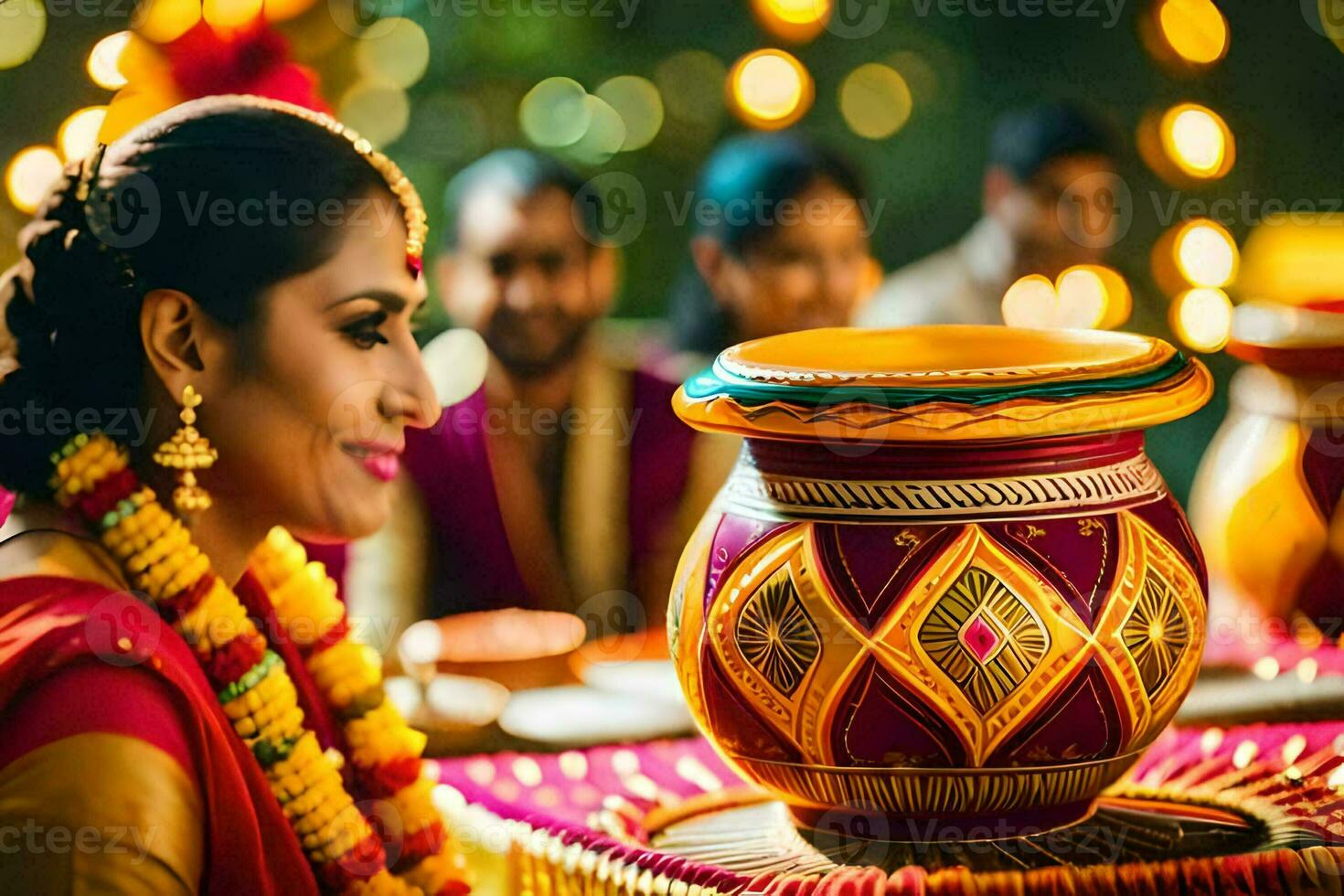 indian wedding in bangalore. AI-Generated photo