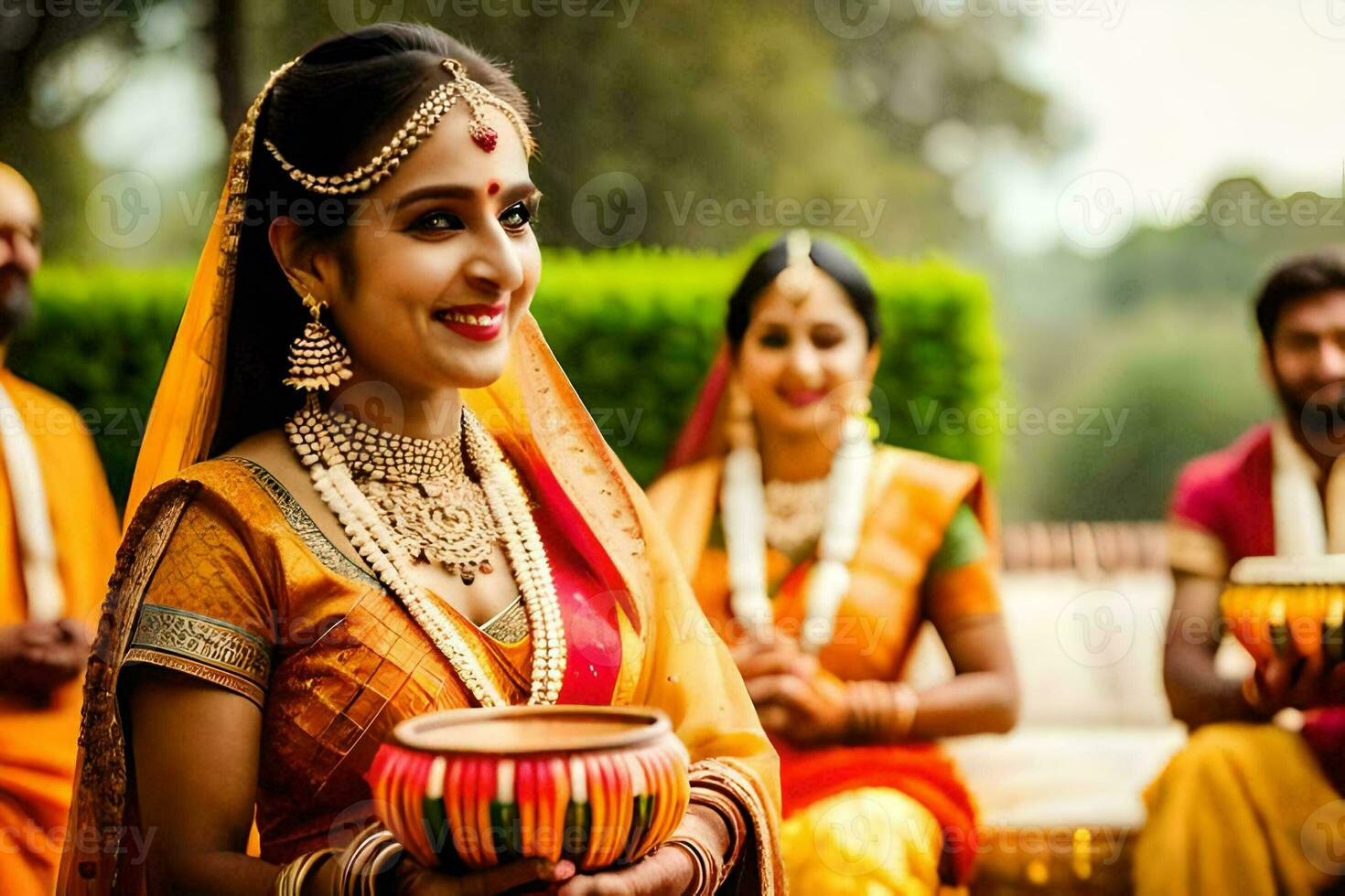 indian wedding ceremony in india. AI-Generated photo
