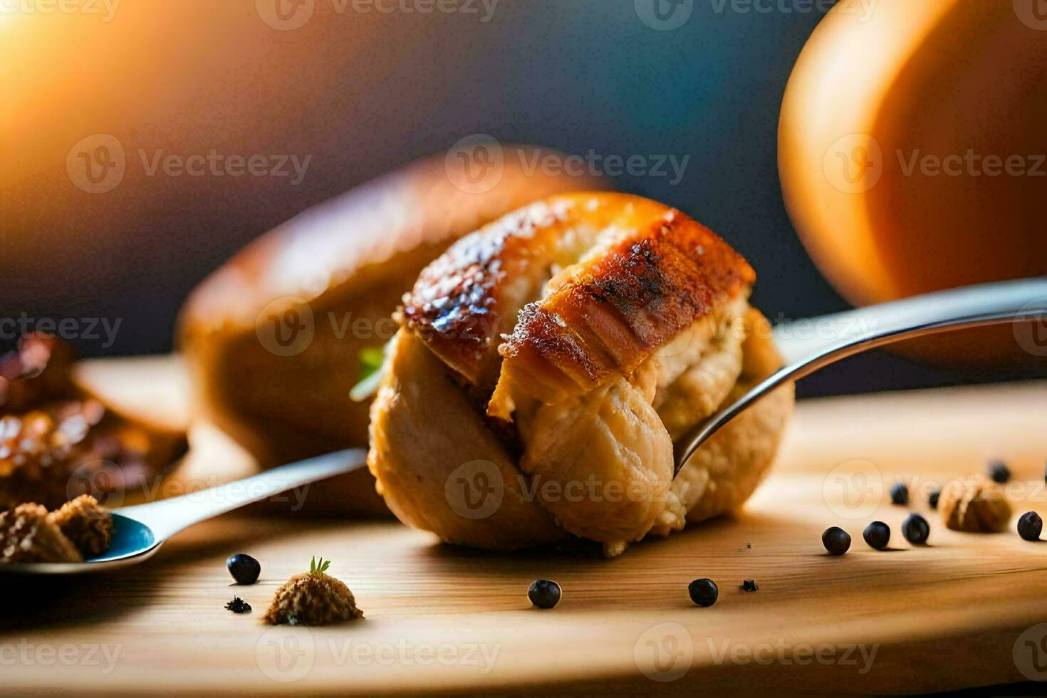 a plate with some food on it. AI-Generated photo