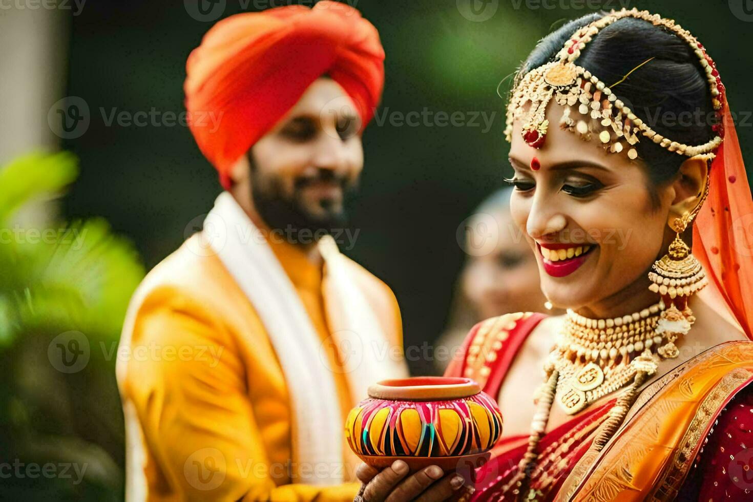 indian wedding in delhi. AI-Generated photo