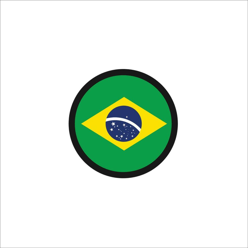 icono de la bandera de brasil vector