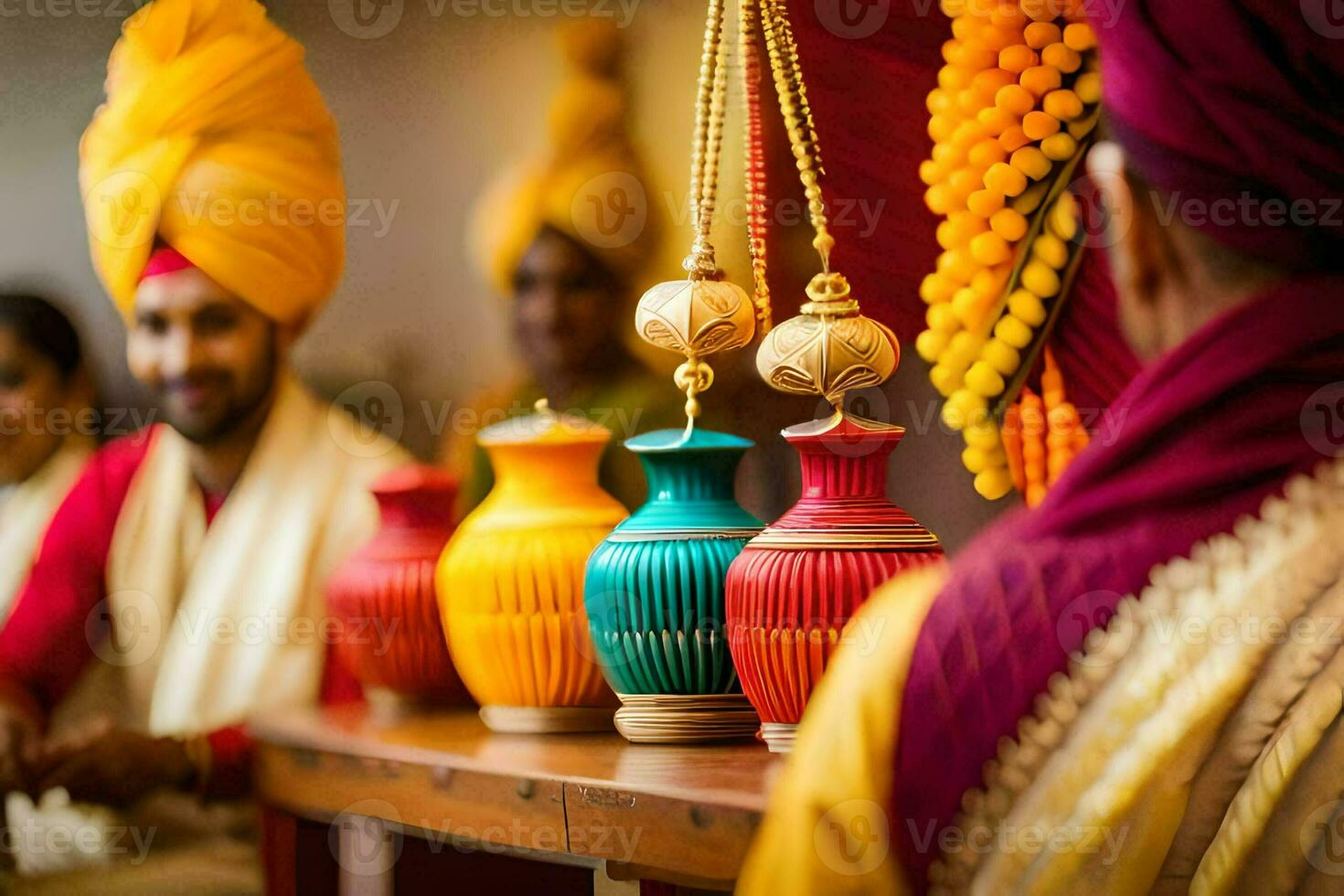 the wedding of person and person at the grand hotel, delhi. AI-Generated photo