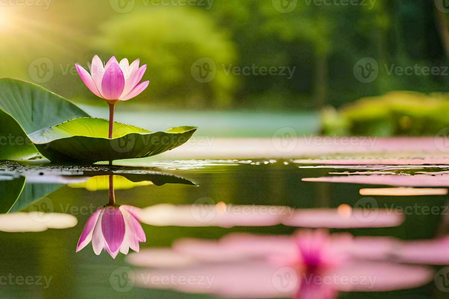 the lotus flower is a symbol of peace and harmony. AIGenerated