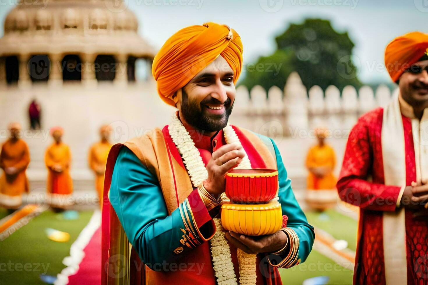 indian wedding in new delhi. AI-Generated photo