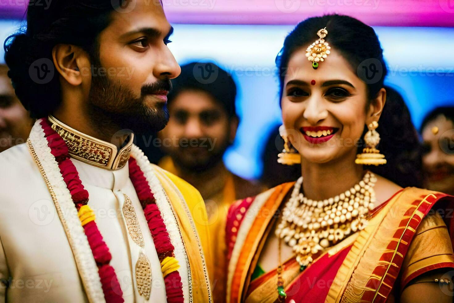 krishna and rahul wedding photos. AI-Generated photo