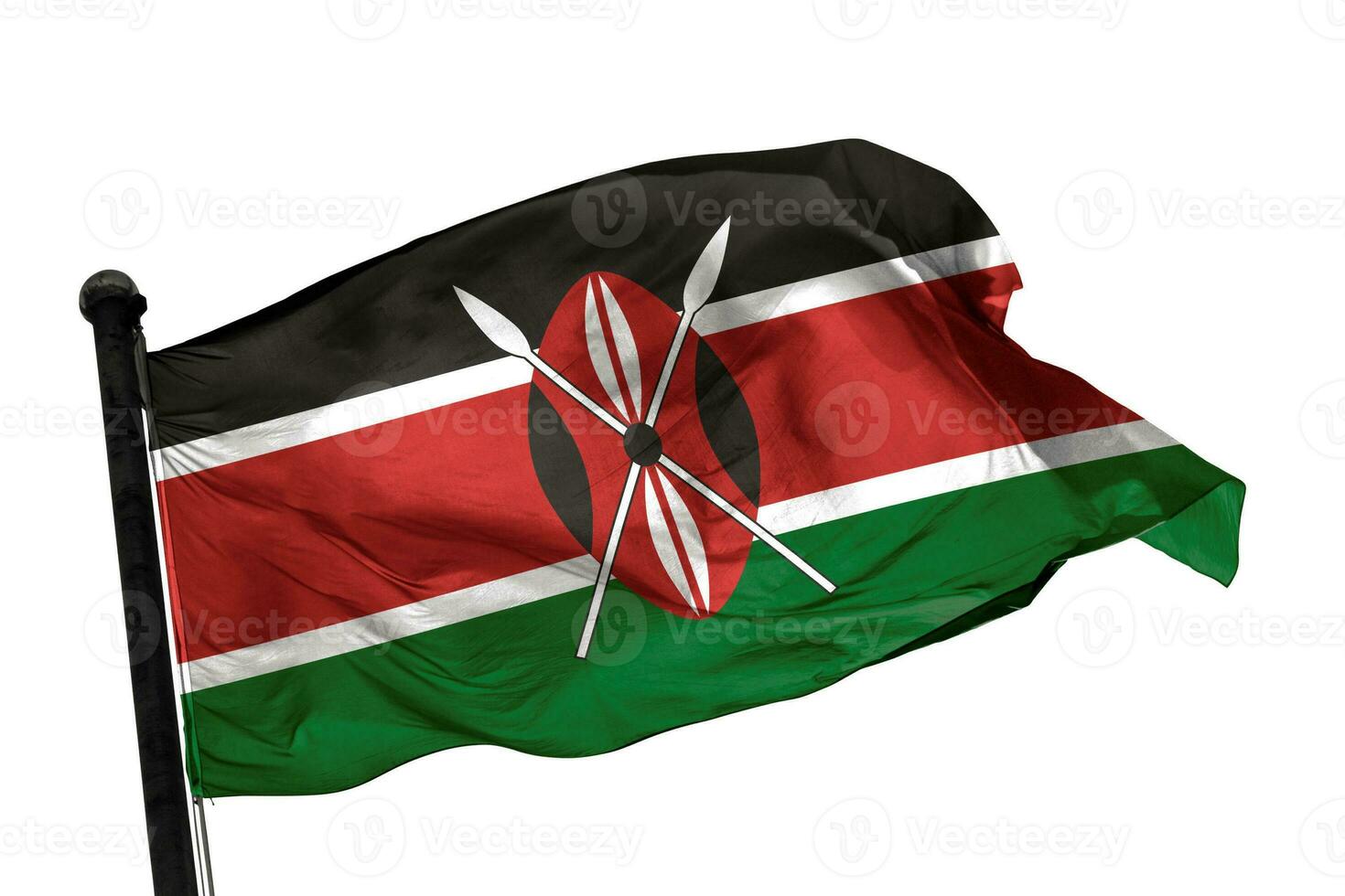 Kenya flag on a white background. - image. photo