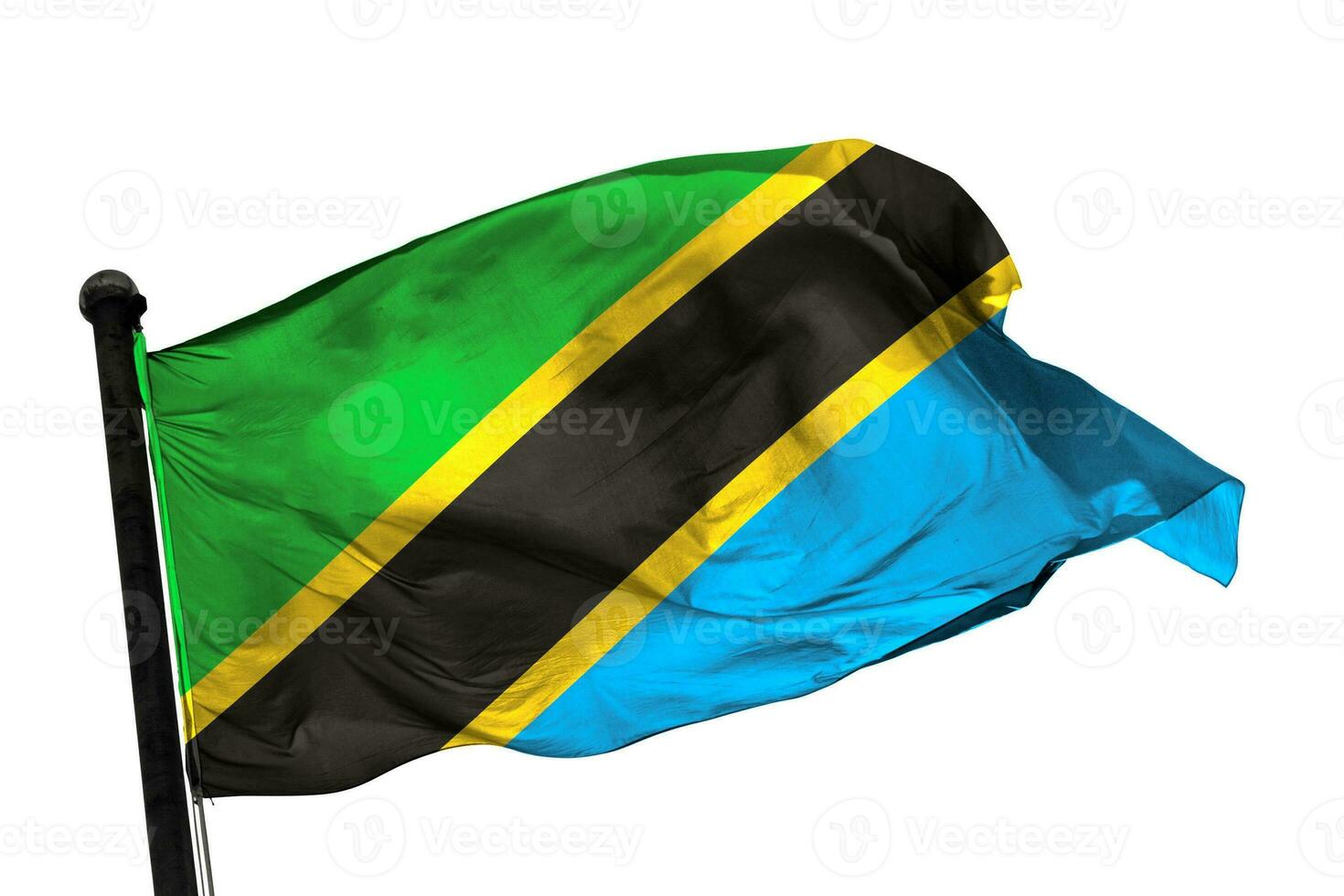 Tanzania flag on a white background. - image. photo