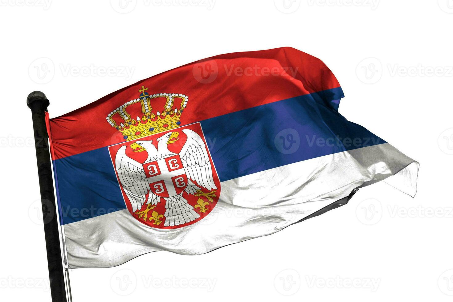 Serbia flag on a white background. - image. photo