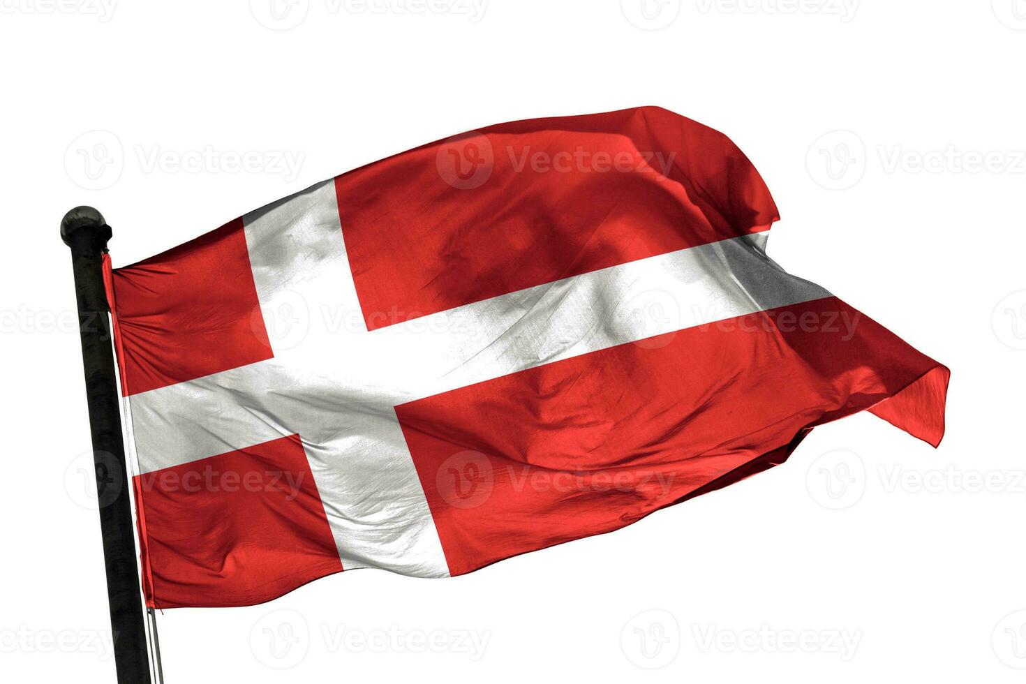 Denmark flag on a white background. - image. photo