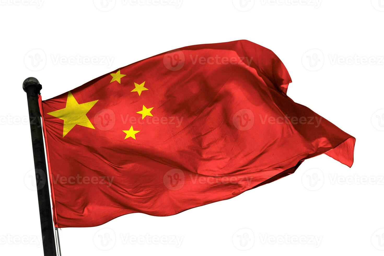 China flag on a white background. - image. photo