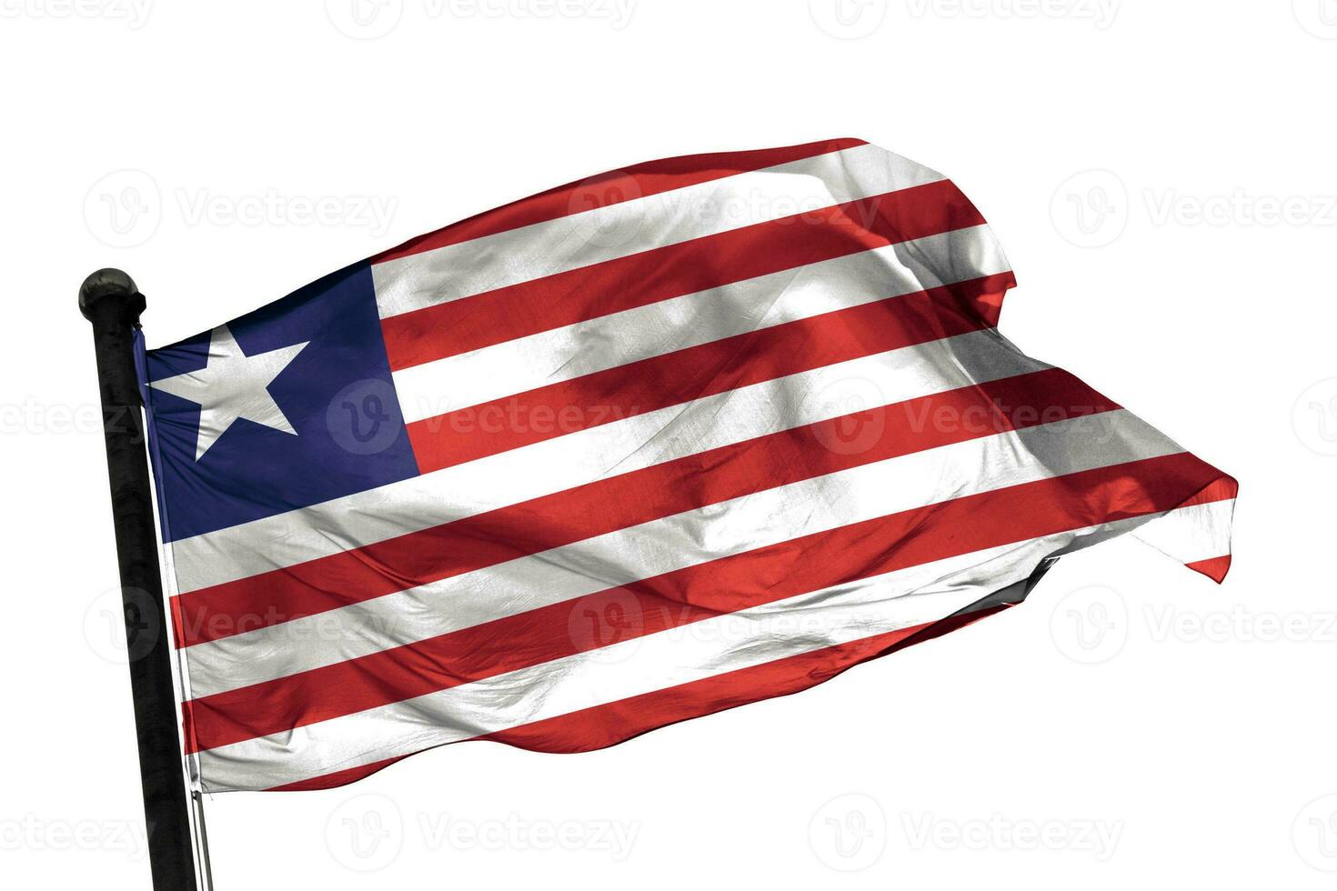 Liberia flag on a white background. - image. photo