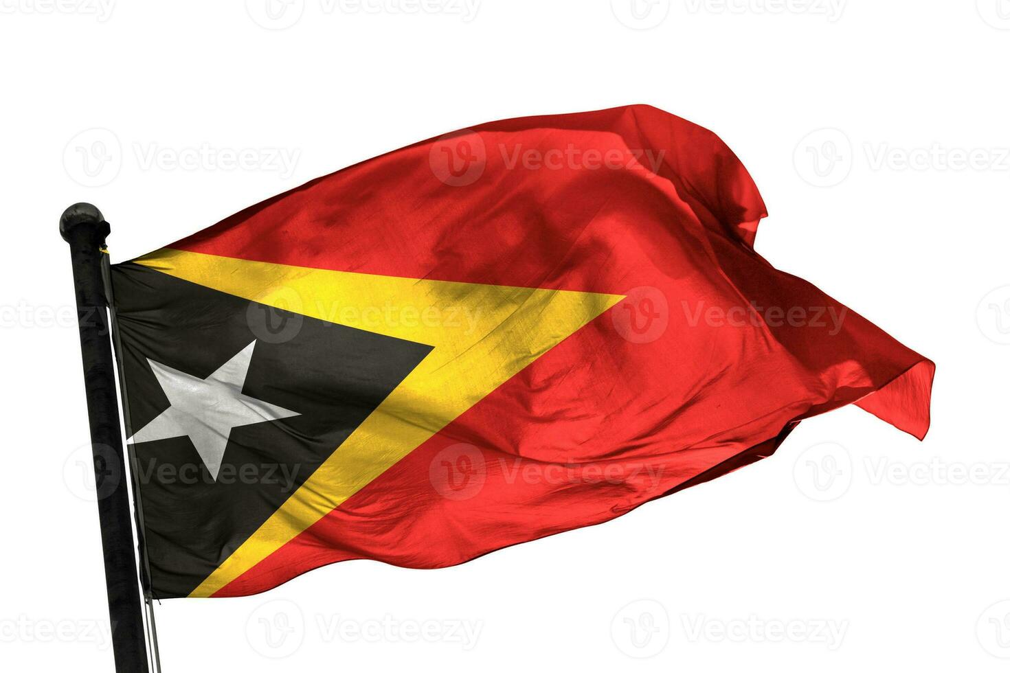 Timor flag on a white background. - image. photo