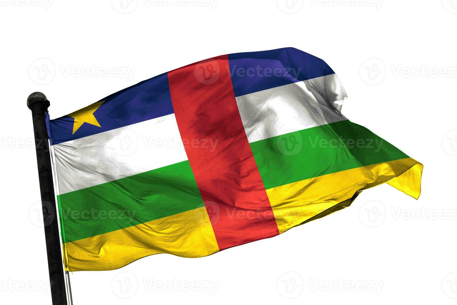 Central-African flag on a white background. - image. photo