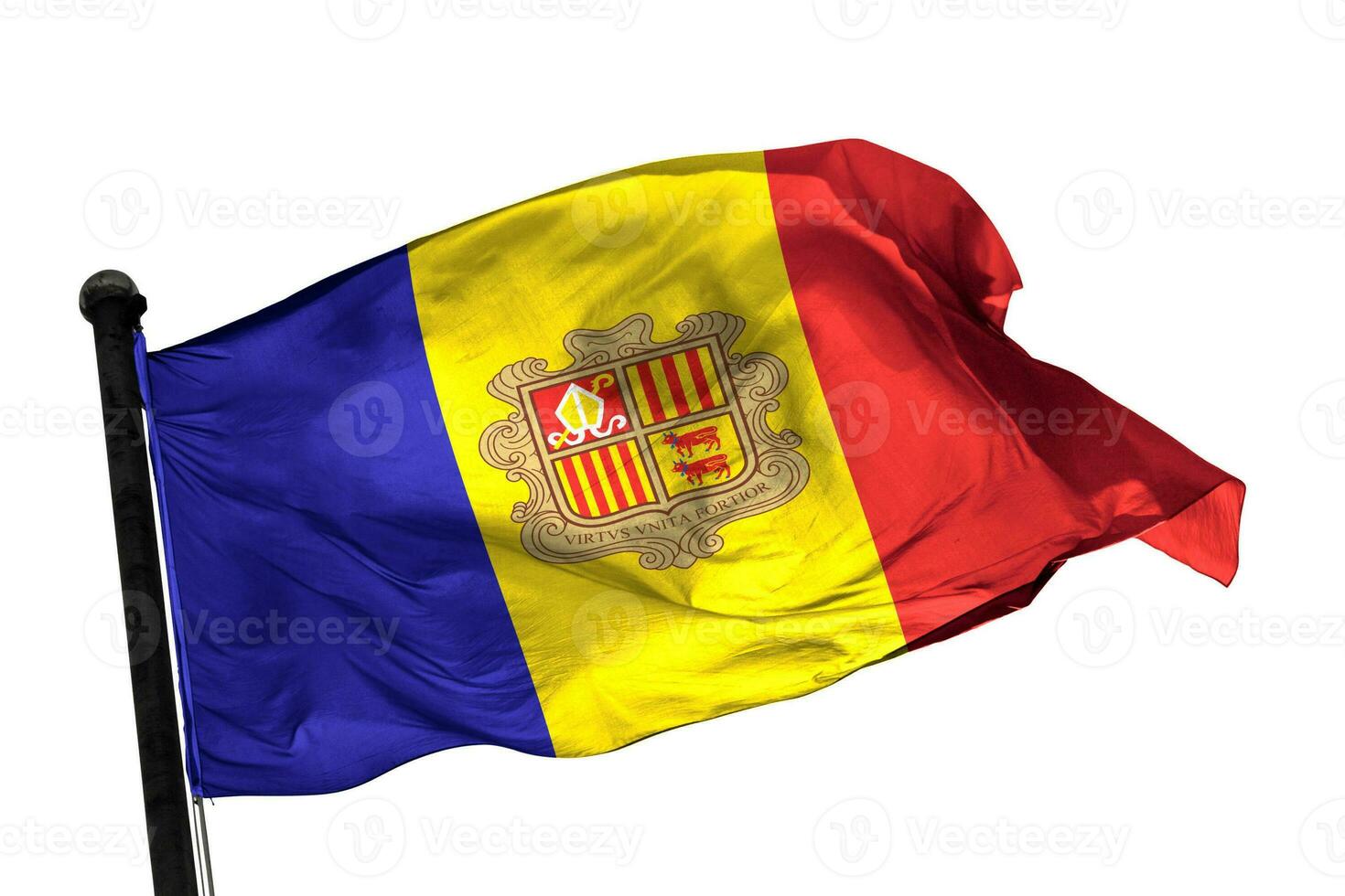Andorra flag on a white background. - image. photo