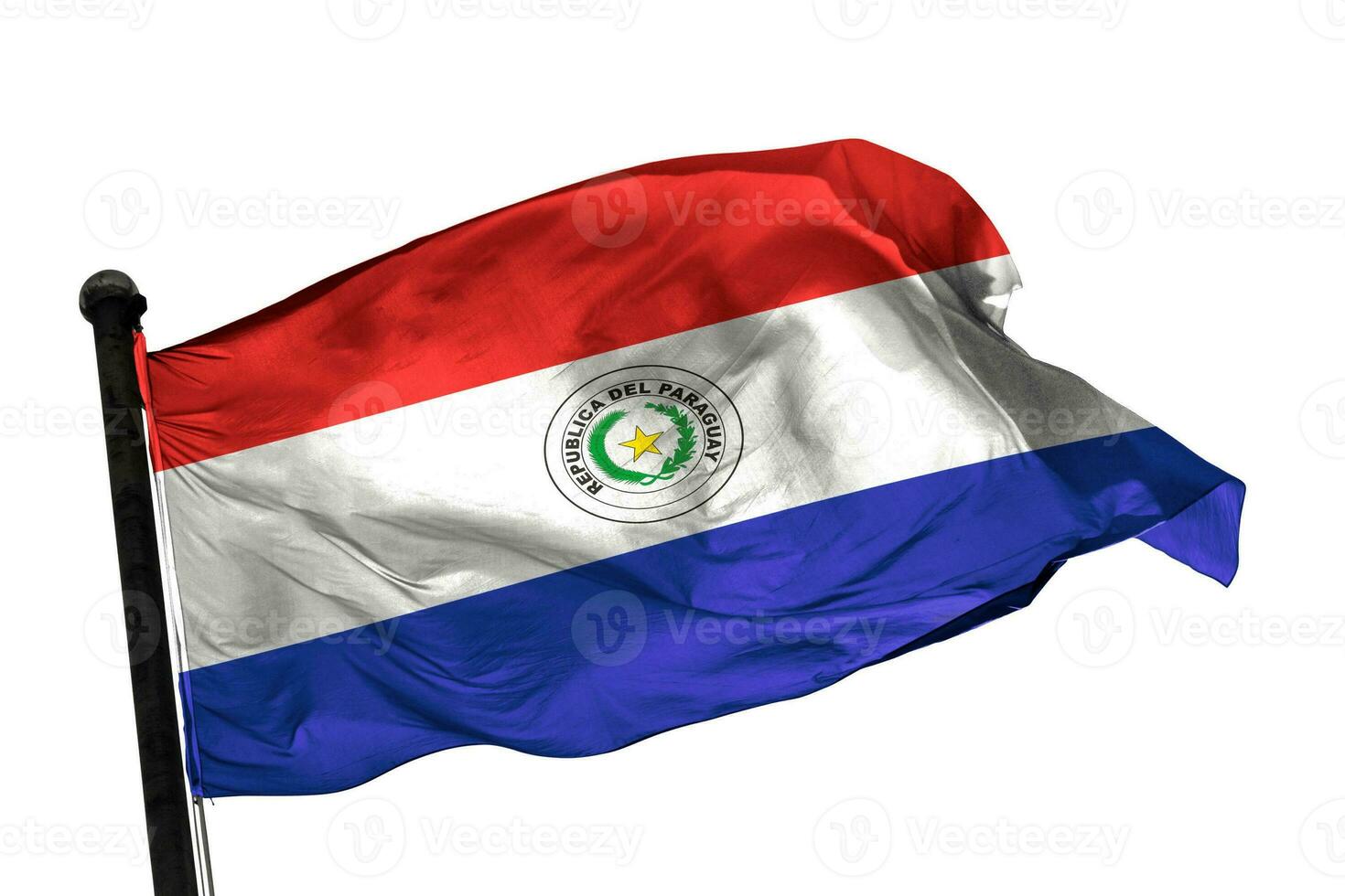 Paraguay flag on a white background. - image. photo