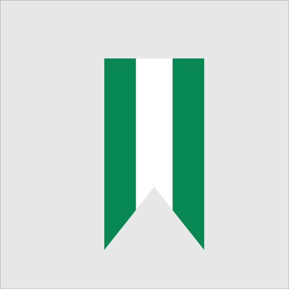 icono de la bandera de nigeria vector