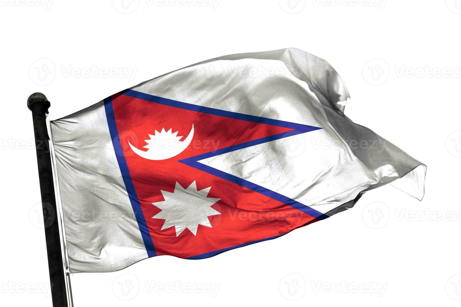 Nepal. flag on a white background. - image. photo