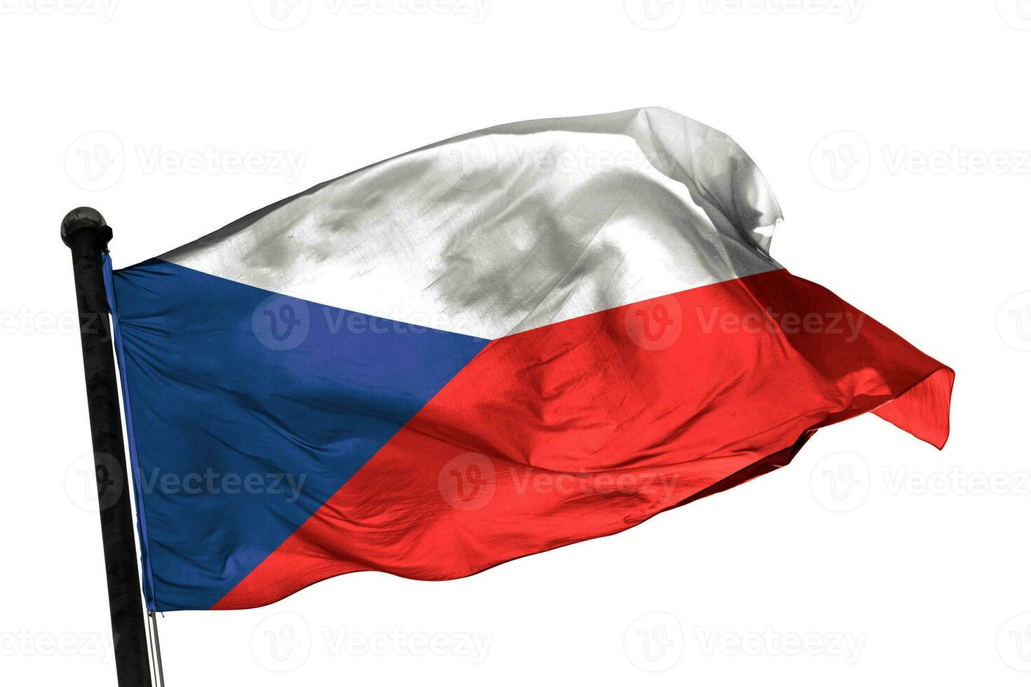 Czech-Republic flag on a white background. - image. photo