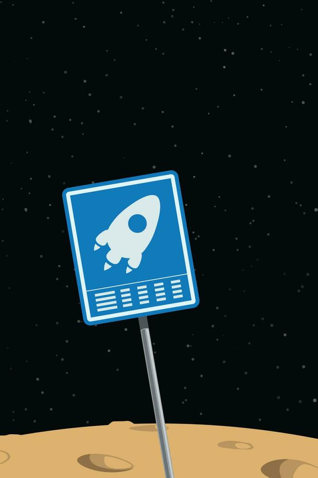 space ship sign vector