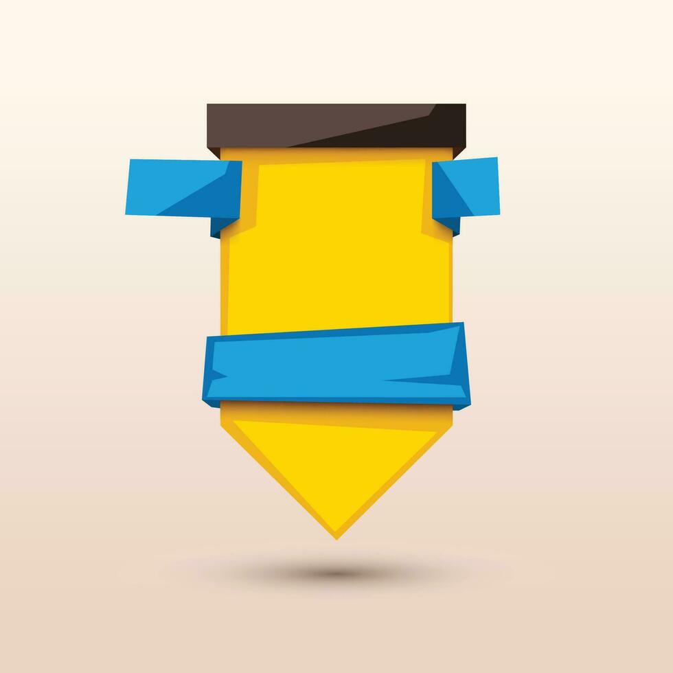banner colored with soft shadow vector