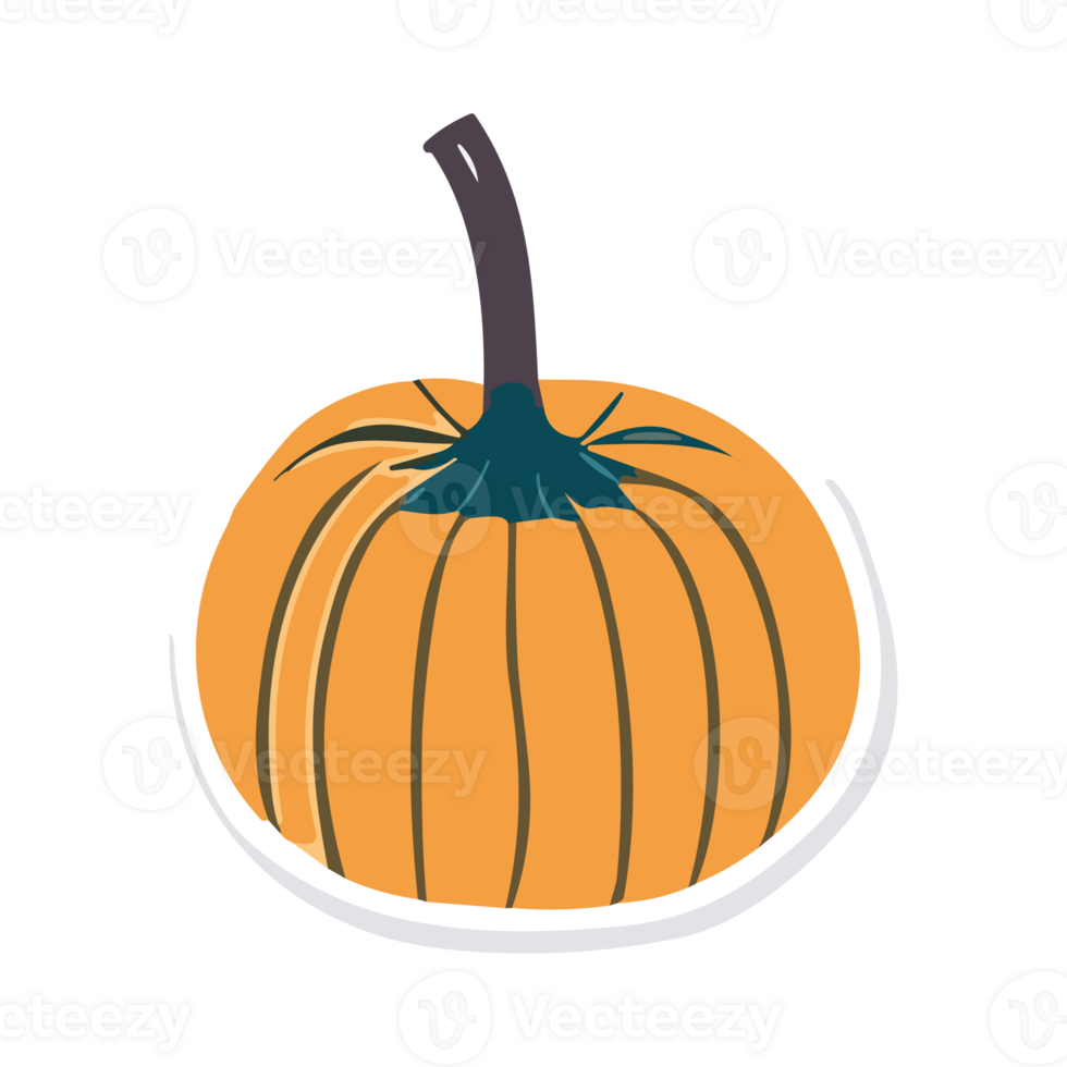 Pumpkin icon illustration. Flat design style png