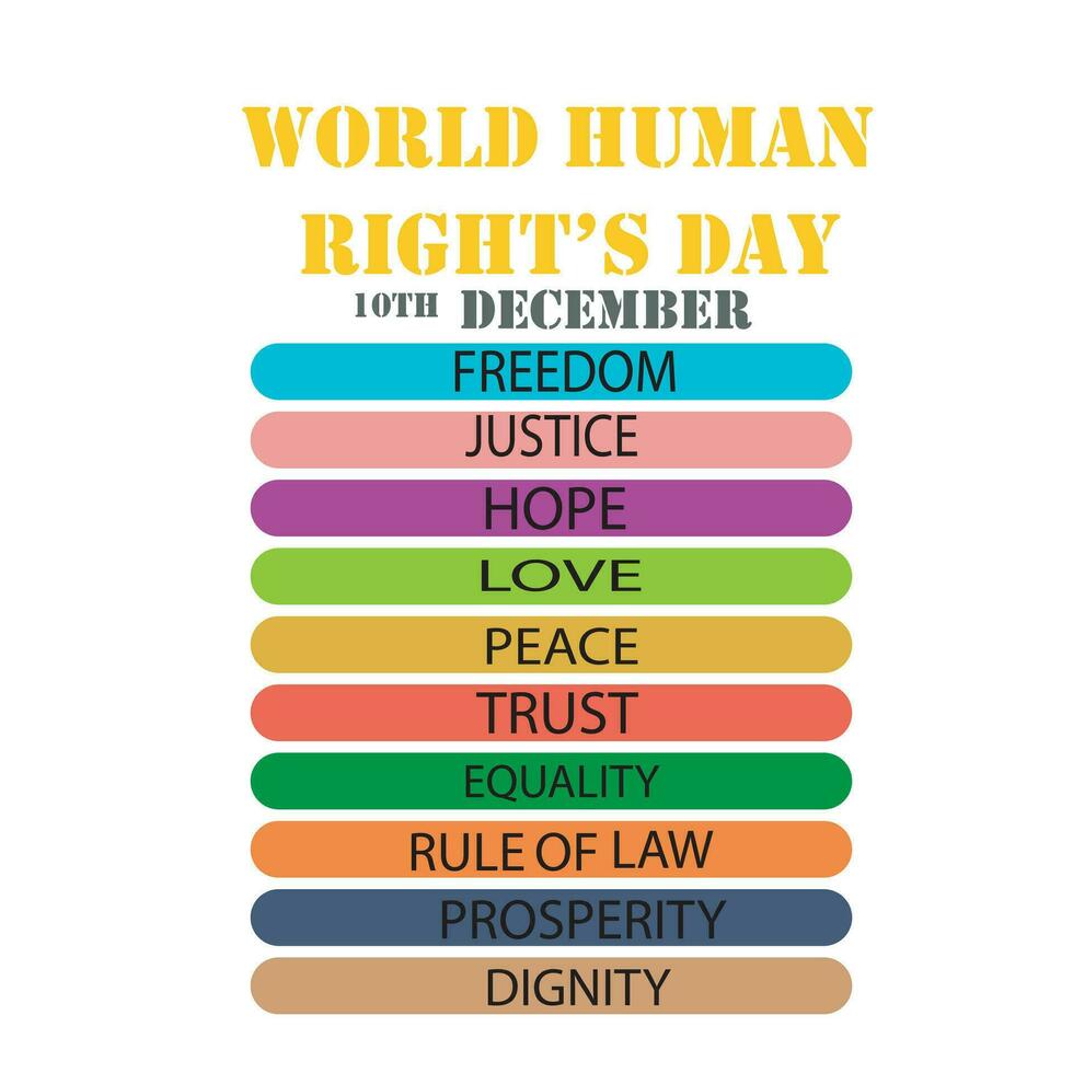 abstract simple vector illustration of a banner for international human rights day design stand up for human right theme